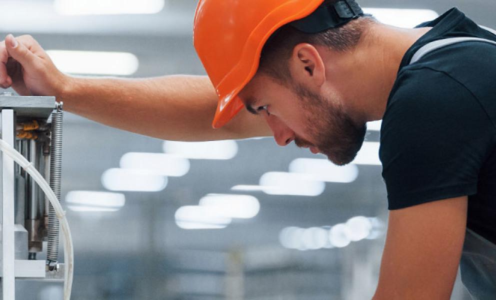 Man with hard hat